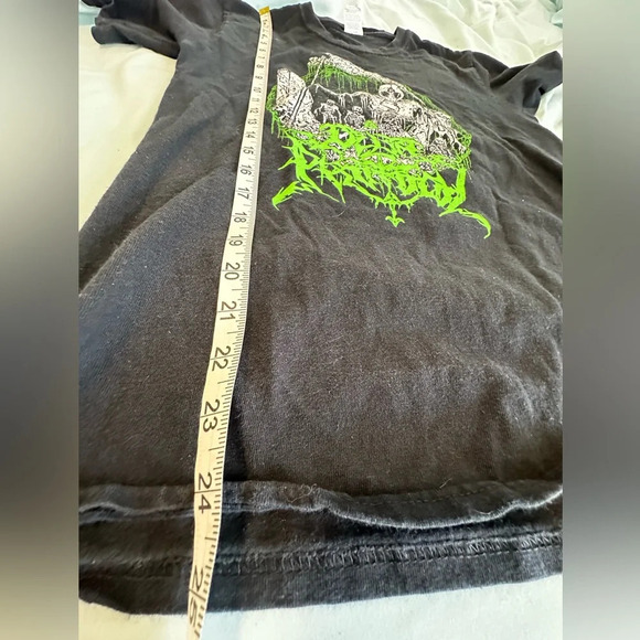 Delta protocol Unisex Small Black Graphic Tee. Grim Reaper. Skeleton. Green. - Picture 7 of 8